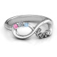 Customised Infinity Promise Ring With Birthstone Infinity Love Ring