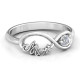 Mom's Infinity Bond Ring with Birthstone