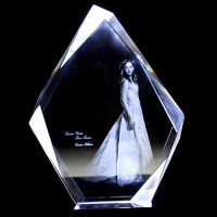 Irregular Shape Crystal - 2D/3D Photo Engraved