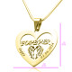 Personalised Angel in My Heart Necklace - 18ct Gold Plated