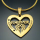 Personalised Angel in My Heart Necklace - 18ct Gold Plated