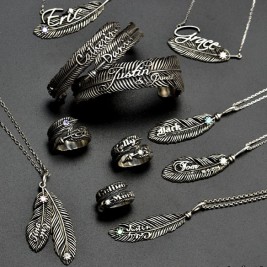 Luxury Feather Series - With Name Jewellery