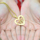 Personalised Angel in My Heart Necklace - 18ct Gold Plated