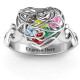 Encased in Love Caged Hearts Ring with Infinity Band