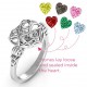 Encased in Love Caged Hearts Ring with Butterfly Wings Band