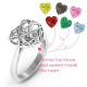 Encased in Love Caged Hearts Ring with Ski Tip Band