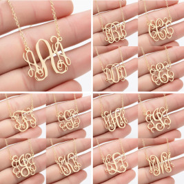 Personalised Taylor Swift Monogram Necklace Sterling Silver