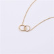 Interlocking Circles Necklace | Eternity Friendship Necklace | Gold Plated Geometric Jewellery | Minimalist Couple Sister Gift | Dainty Karma Necklace