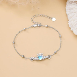 925 Sterling Silver Claddagh Heart Bracelet for Women | Adjustable Celtic Knot Love Friendship & Loyalty Charm Anklet | Gift for Her
