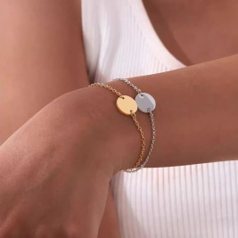 18ct Gold-Plated Silver Personalised Baby Bracelet/Anklet