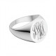Signet Ring in Gold Plating with Engraved Monogram