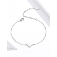 Mini Heart Bracelet Sterling Silver