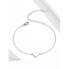 Mini Heart Bracelet Sterling Silver