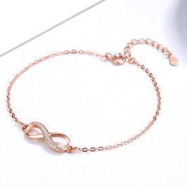 Personalised Infinity Bracelet with Single Accent Row