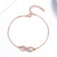 Personalised Infinity Bracelet with Single Accent Row