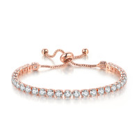 Elegant Melrah Icon Crystal Adjustable Tennis Bracelet For Women