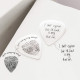 925 Sterling Silver Bespoke FingerPrint Guitar Pick