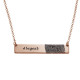 Actual Fingerprint And Name Necklace 1.5 inch in 18k Gold Plated 925 Sterling Silver, Personalized Memorial Jewelry