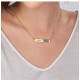 Actual Fingerprint And Name Necklace 1.5 inch in 18k Gold Plated 925 Sterling Silver, Personalized Memorial Jewelry