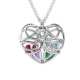 Sterling Silver Celtic Love Knot Trinity Knot Cage Heart Necklace