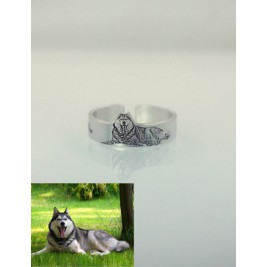 Pet Photo Engraved Ring With Free Sterling Silver Necklace · Pet Memorial Ring · Personalized Pet Remembrance