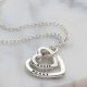 Personalized Double Heart Love Heart Necklace