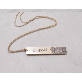 FingerPrint Necklace In Sterling Silver With Signature
