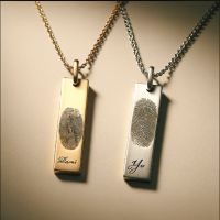 FingerPrint Necklace In Sterling Silver With Signature