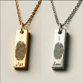 FingerPrint Necklace In Sterling Silver With Signature