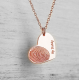 FingerPrint Heart Necklace In Sterling Silver With Signature