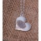 Personalized Custom Finger Print Sterling Silver Charm Necklace