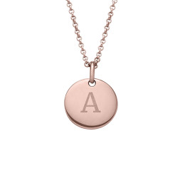 Personalised Initial Discs Necklace Silver