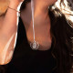 FingerPrint Crystal Heart Necklace