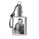 Crystal Photo Rectangular Pendant Key Chain