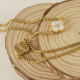 Elegant Gold Adjustable Clover Bracelet with Personalized Monogram Initial