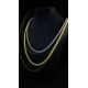 Gold Silver Wheat Chain Necklace for Men Women Unisex 3mm