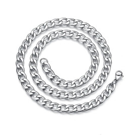 Cuban Link Chain Steel Cuban Chain Necklace for Men Women Unisex 5mm 7mm 9mm