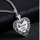 Pet Memorial Urn Pendant - Always in my Heart Pet Paw Cremation Necklace