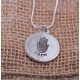 Personalized Custom Finger Print Sterling Silver Charm Necklace