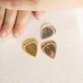 925 Sterling Silver Bespoke FingerPrint Guitar Pick