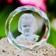 Circle Laced Shape Crystal With 2D/3D Photo Engraved