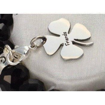 Personalised Four Leaf Clover Charm