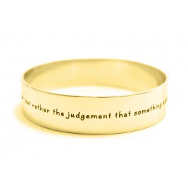 Personalised 15mm Wide Endless Bangle - 18ct Gold Plated
