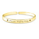 Personalised 8mm Endless Bangle - 18ct Gold Plated