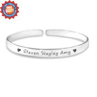 Personalised 8mm Endless Bangle - 925 Sterling Silver