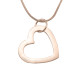 Personalised Always in My Heart Necklace - 18ct  Rose Gold Plated