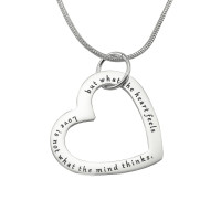 Personalised Always in My Heart Necklace - Sterling Silver