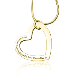 Personalised Always in My Heart Necklace - 18ct Gold Plated