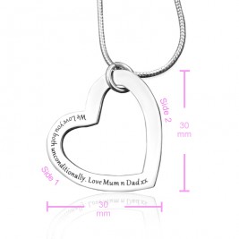 Personalised Always in My Heart Necklace - Sterling Silver