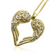 Personalised Angels Heart - 18ct Gold Plated